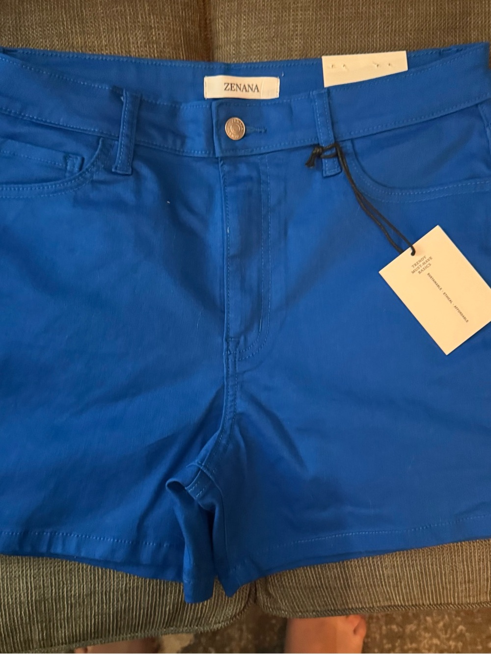 Zenana XL Bright Blue Casual Shorts